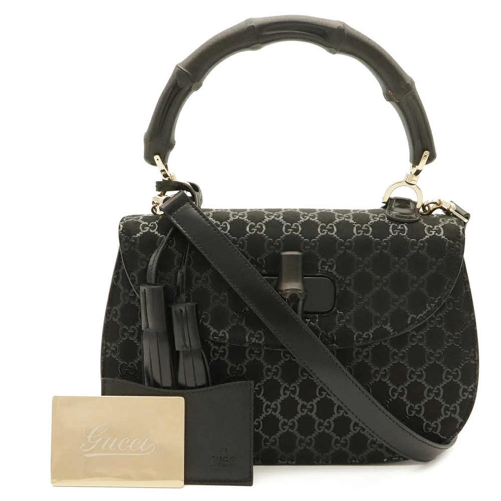 Gucci Bamboo Koshu Inden Shoulder Bag Black Isetan Shinjuku Limited Edition